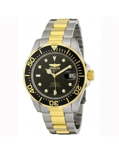 Invicta Men's Automatic Watch - Pro Diver Two Tone Yellow Bracelet Black Dial | 8927 france