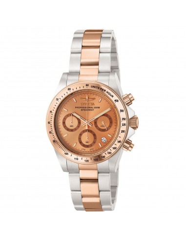 Invicta Men's Chronograph Watch - Speedway Rose Gold Dial Two Tone Rose Gold Steel Voir les baskets