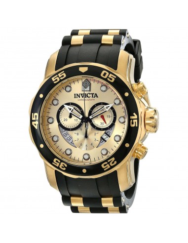 Invicta 17566 Men's Pro Diver Quartz Gold Tone Dial Chronograph Watch offre 