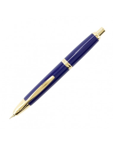 Pilot Fountain Pen - Vanishing Point Retractable Nib, Blue/Gold Accents livraison gratuite