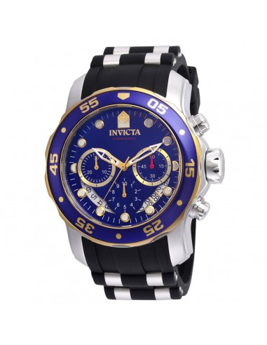 Invicta Men's Chronograph Watch - Pro Diver Steel & Silicone Strap Blue Dial | 22971 pas cher chine