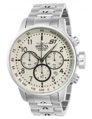 Invicta Men's Chronograph Stainless Steel Watch - S1 Rally Quartz Beige Dial | 23077 à prix réduit toute l'année