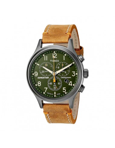 Timex Men's Leather Strap Watch - Expedition Scout Chrono Green Dial | TW4B04400JV plus qu'un jeu 