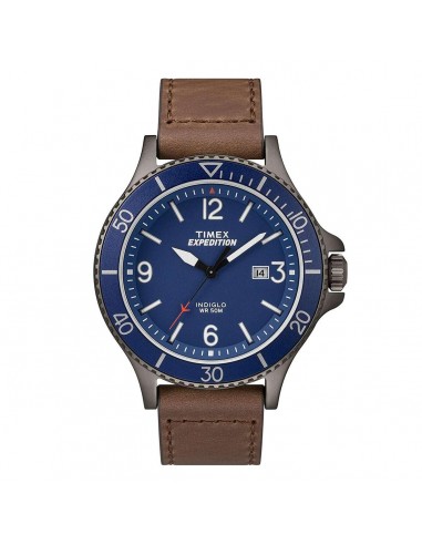 Timex Men's Strap Watch - Expedition Ranger Rotating Bezel Brown Leather | TW4B10700JV en ligne des produits 