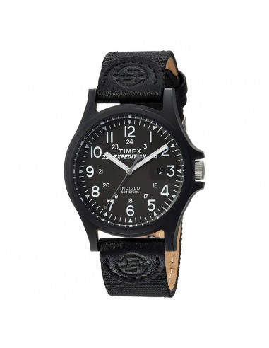 Timex Men's Strap Watch - Expedition Acadia Black Nylon & Leather | TW4B08100JV pas cheres