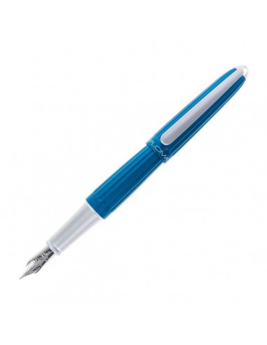 Diplomat Aero Fountain Pen - Blue Aluminum Pour