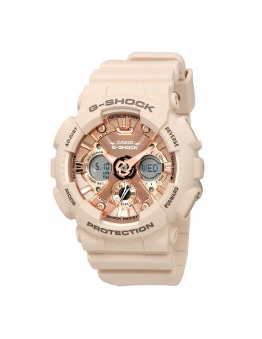 Casio Women's Ana-Digi Watch - G-Shock Rose Gold Dial Pink Resin | GMAS120MF-4A en ligne