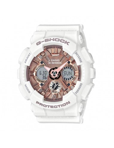 Casio Women's Ana-Digi Watch - G-Shock Rose Gold Dial Dive | GMAS120MF-7A2 Livraison rapide