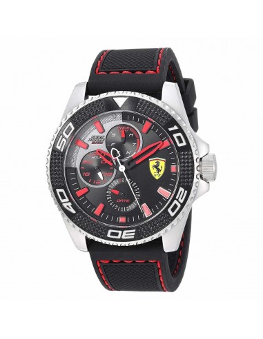 Ferrari Men's Strap Watch - Kers Xtreme Black & Silver Dial Black Rubber | 830467 Amélioration de cerveau avec