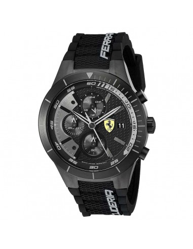 Ferrari Men's Chronograph Watch - Redrev Evo Black Dial Rubber Strap | 830262 des créatures d'habitude