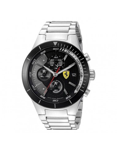 Ferrari Men's Chronograph Watch - Redrev Evo Black Dial Steel Bracelet | 830263 du meilleur 