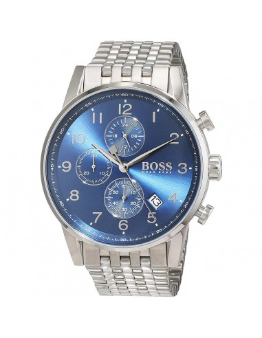 Hugo Boss Men's Chronograph Watch - Navigator Blue Dial Steel Bracelet | 1513498 la colonne vertébrale