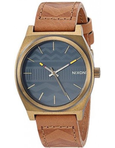 Nixon Men's Strap Watch - Time Teller Quartz Blue Dial Brown Leather | A0452731 Les magasins à Paris