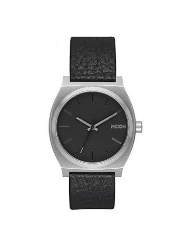 Nixon Men's Strap Watch - Time Teller Quartz Black Dial Black Leather | A0452788 livraison et retour toujours gratuits