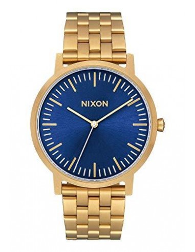 Nixon Men's Bracelet Watch - Porter Blue Dial Gold Tone Stainless Steel | A10572735 Par le système avancé 