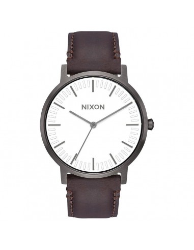 Nixon Men's Strap Watch - Porter Leather Japanese Quartz Brown Leather | A10582368 Venez acheter