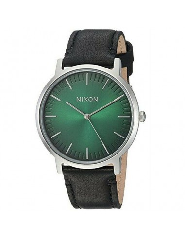 Nixon Men's Strap Watch - Porter Leather Japanese Quartz Black Leather | A10582696 soldes