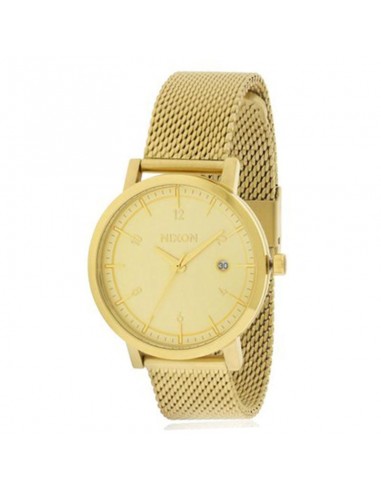 Nixon Men's Bracelet Watch - Rollo 38 SS Quartz Gold Tone Dial Gold Steel | A1087502 pas cher 