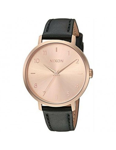 Nixon Women's Strap Watch - Arrow Leather Quartz Rose Gold Dial Black | A10911098 Jusqu'à 80% De Réduction