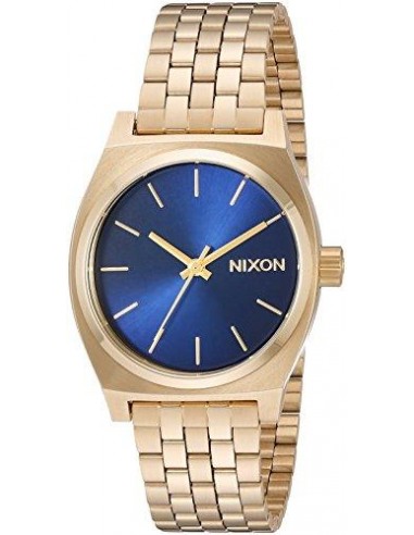 Nixon Women's Bracelet Watch - Medium Time Teller Quartz Blue Dial Gold | A11301931 Comment ça marche