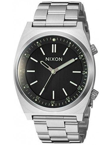 Nixon Men's Bracelet Watch - Brigade Black Rotating Dial Silver Tone | A11762474 Le MVP de beaucoup