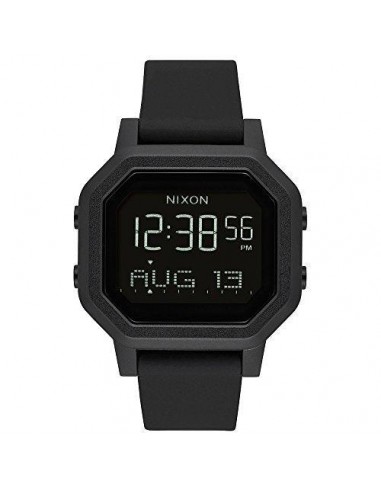 Nixon Women's Strap Watch - Siren Chronograph Digital Dial Black Silicone | A1210001 Vous souhaitez 