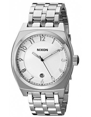 Nixon Women's Bracelet Watch - Monopoly Date Silver Dial Silver Steel | A3251519 pas cheres