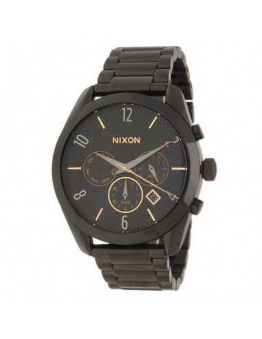 Nixon Women's Bracelet Watch - Bullet Chrono Quartz Black Steel Chronograph | A3661616 shop