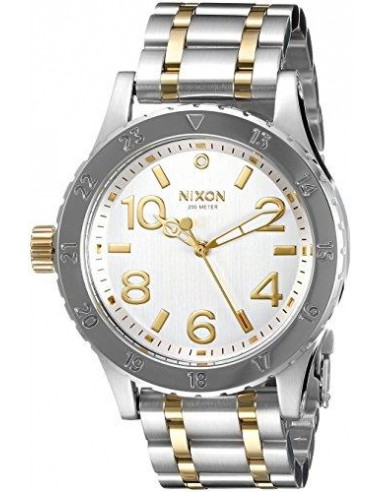 Nixon Women's Lefty Watch - Women's 38-20 Two Tone Bracelet Dive | A4101921 50-70% off 