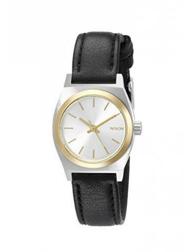 Nixon Women's Strap Watch - Women's Small Time Teller Black Leather | A5091884 de l' environnement