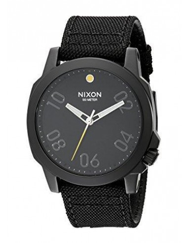 Nixon Men's Strap Watch - Ranger 45 Black Nylon & Leather | A514001 chez Cornerstreet bien 