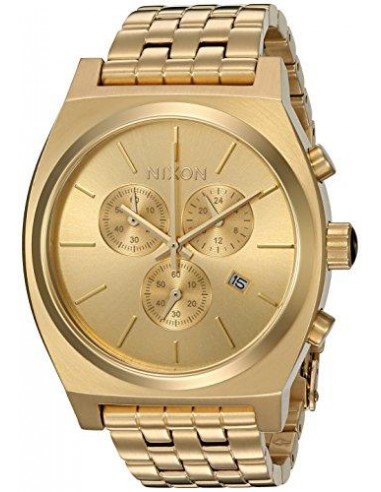 Nixon Men's Bracelet Watch - Time Teller Chrono Yellow Gold Steel | A972502 de la marque