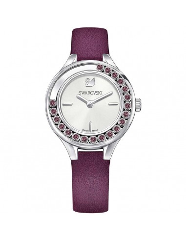 Swarovski Women's Strap Watch - Lovely Crystals Mini Burgundy Leather | 5295331 Profitez des Offres !