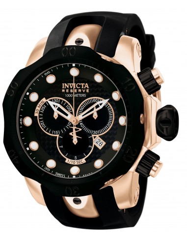 Invicta 0361 Men's Reserve Venom Two Tone Chronograph Black Dial Rubber Strap Watch vente chaude votre 