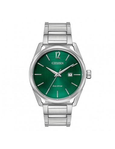 Citizen Men's Bracelet Watch - Drive Green Dial Eco-Drive Silver Tone | BM7410-51X Venez découvrir notre 