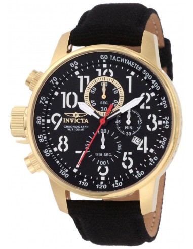 Invicta Men's Chronograph Watch - I Force Lefty Black Dial Leather Band | 1515 Paris Déstockage Promo