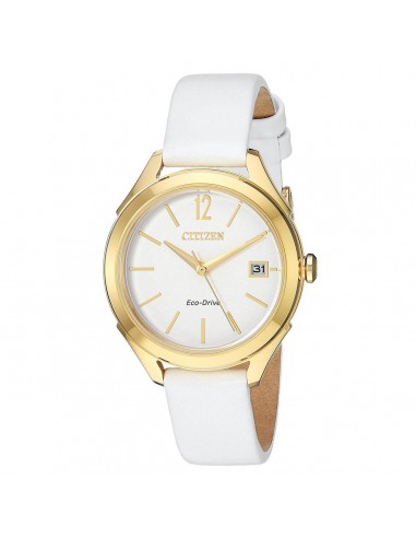 Citizen Women's Strap Watch - LTR Beige Dial White Leather | FE6142-08A Pour