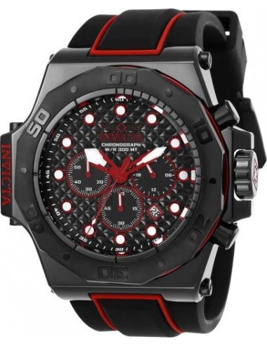 Invicta Men's Chronograph Watch - Akula Black Dial Rubber Strap | 25387 prix pour 