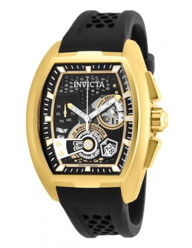 Invicta Men's Chronograph Watch - S1 Rally Black Dial Black Rubber Strap | 26398 d'Europe débarque