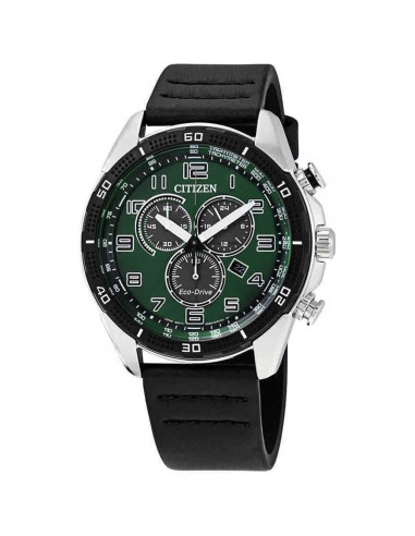 Citizen Men's Chronograph Watch - Drive Green & Grey Dial Black Strap | AT2441-08X Toutes les collections ici