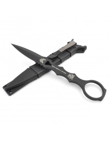 Benchmade Skeletonized Dagger - SOCP Black Coated with Black Sheath | 176BK rembourrage situé sous