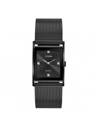 Citizen Men's Diamond Watch - Axiom Black Steel Mesh Bracelet | BL6008-53E france