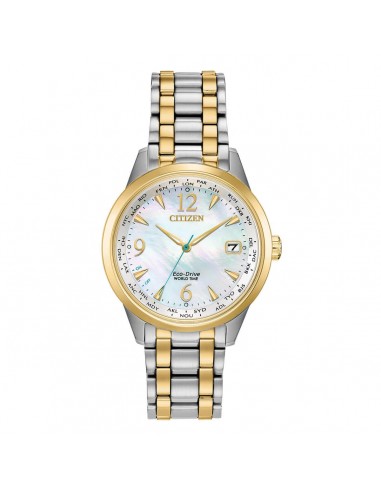 Citizen Women's Eco-Drive Watch - World Time Two Tone Steel Bracelet | FC8000-54D Le MVP de beaucoup