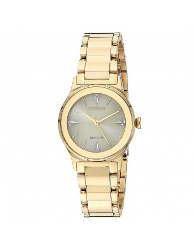 Citizen Women's Diamond Watch - Axiom Gold Tone Dial Steel Bracelet | EM0732-51P soldes