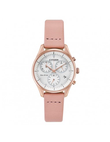 Citizen Women's Chronograph Watch - Chandler Pink Leather Strap | FB1443-08A est présent 