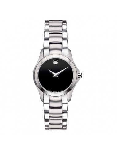 Movado Women's Bracelet Watch - Masino Swiss Quartz Black Dial Silver Steel | 0605870 le concept de la Pate a emporter 