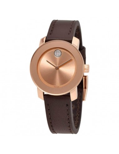 Movado Women's Quartz Watch - Bold Rose Dial Brown Leather Strap | 3600438 Découvrez la collection