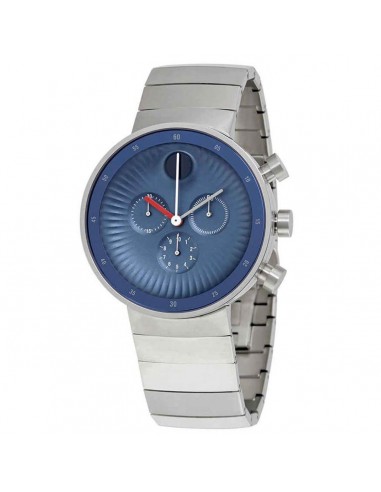 Movado Men's Chronograph Watch - Edge Blue Dial Stainless Steel Bracelet | 3680010 Paris Déstockage Promo