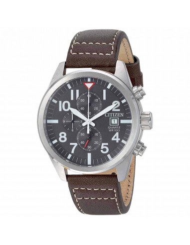 Citizen Men's Strap Watch - Quartz Chronograph Grey Dial Brown Leather | AN3620-01H Comment ça marche