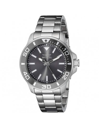 Invicta Men's Quartz Watch - Pro Diver Charcoal Dial Stainless Steel Bracelet | 21377 en ligne